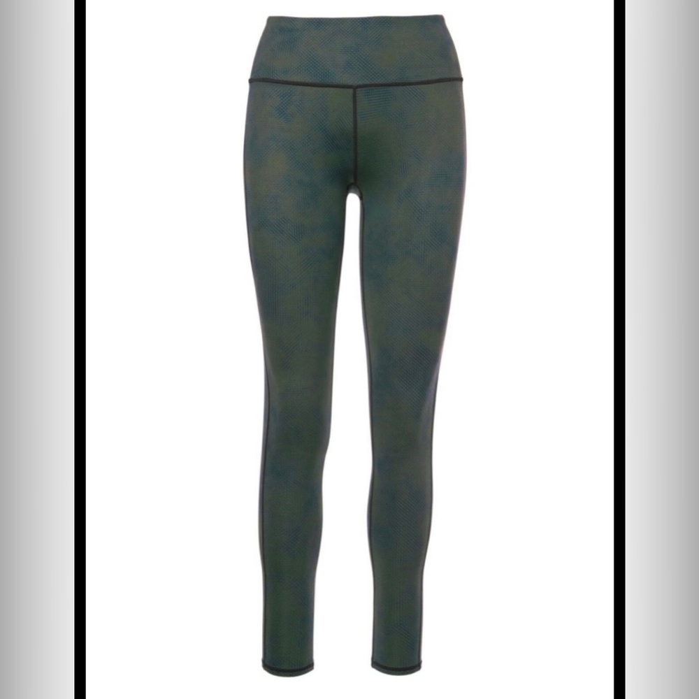 Athleta Green Patterned Leggings Petite Large
